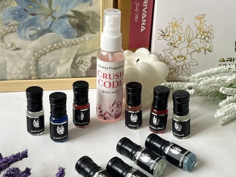 All 10 Arivana perfume oils with free Crush Code body mist